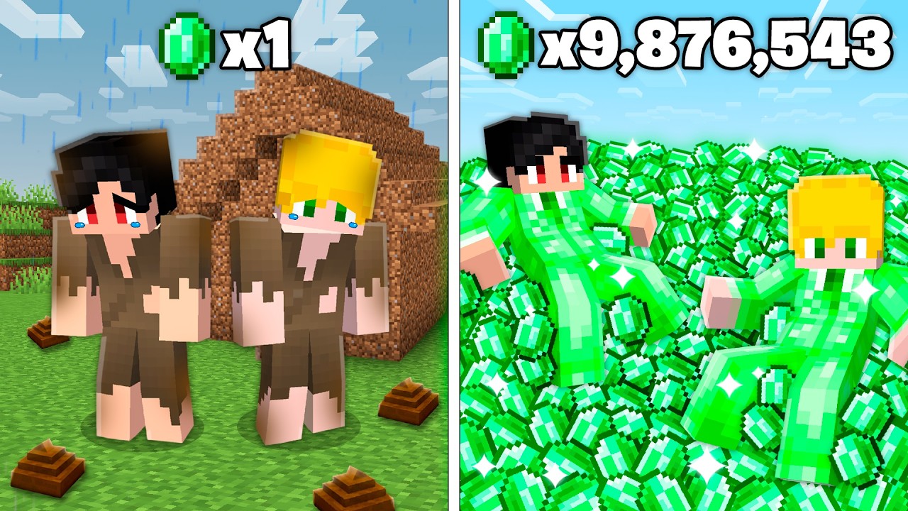 De POBRE até RICO no Minecraft!