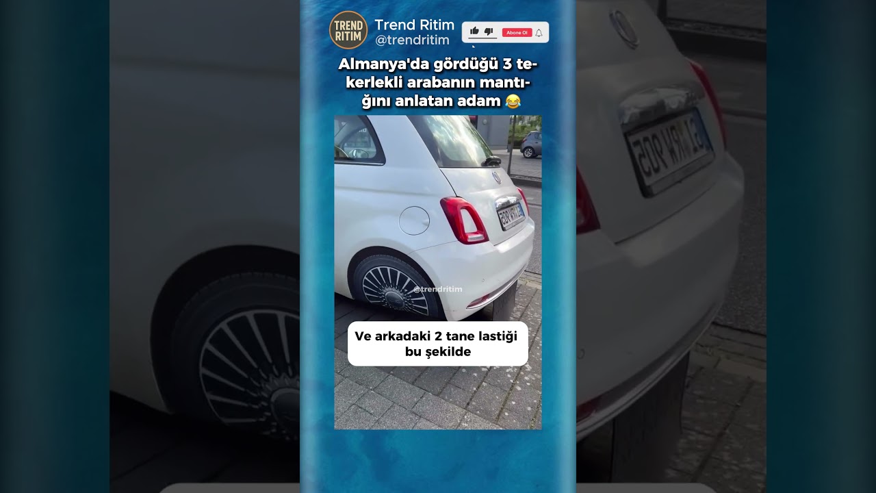 Yurt Dışında Kullanılan 3 Tekerlekli Arabayı Gösteren Adam 🤣😁