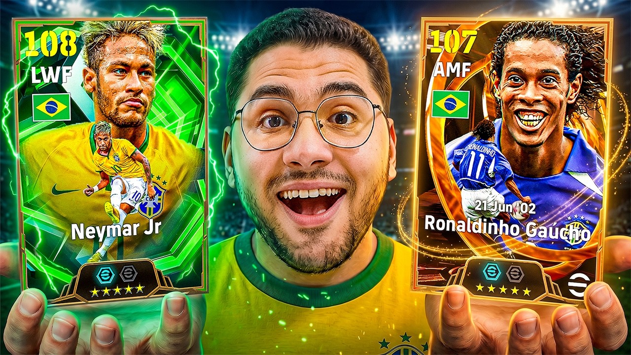 جمعت نيمار الـ108 مع رونالدينيو الـ107 !! 🤯🔥 فتشكيلة البرازيل بين الماضي والحاضر 🇧🇷☠️