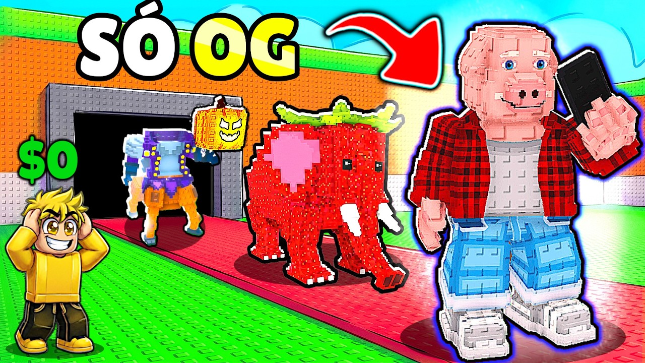 $0 A 100 TRILHÕES COM APENAS BRAINROTS OG NESSE ROUBE UM BRAINROT - DESAFIO