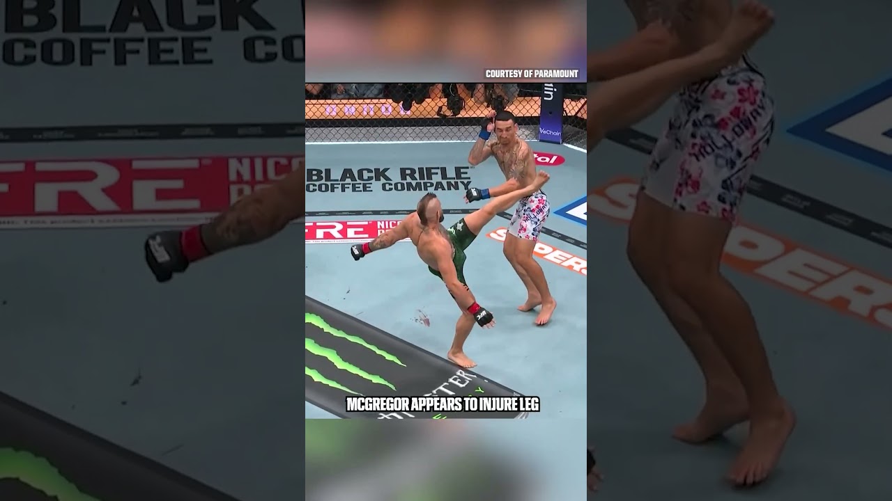 Conor McGregor injures leg vs. Max Holloway at UFC 329