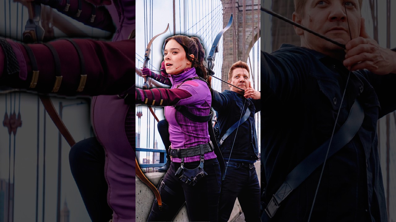 Kate Bishop & Hawkeye Team Up Against The TrackSuit Mafia #hawkeye #avengers #mcu #ytshorts #short