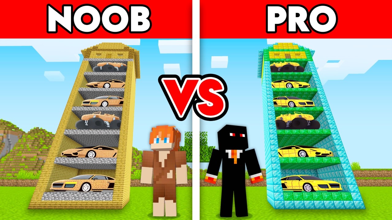 GARAGEM de NOOB vs PRO em UM PRÉDIO