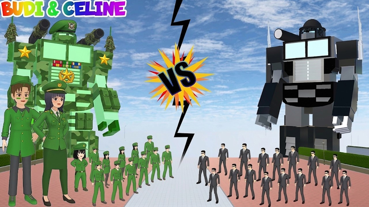 Robot 🤖 Yakuza VS Robot 🤖 Tentara🚨| Yuta Mio Panik Yakuza Serang Tentara Koban | Sakura School