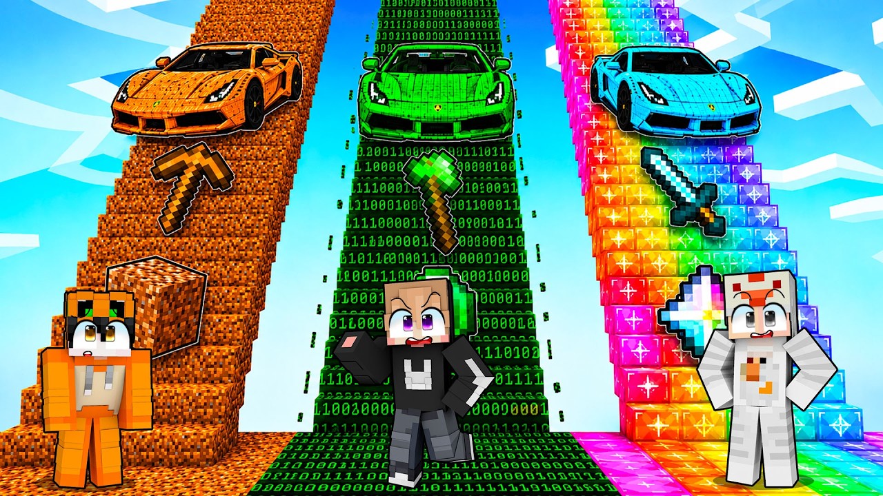 JANGAN SALAH PILIH TANGGA MOBIL! TANAH VS HACKER VS AVARITIA DI MINECRAFT!!