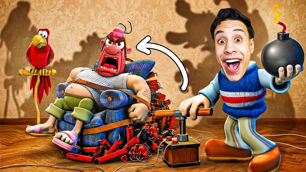 دخلت الغرفة السرية في منزل جاري المجنون في لعبة Neighbours back From Hell!!😱🚫