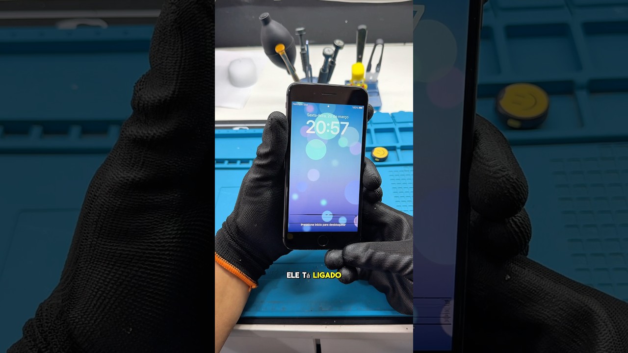 Raridade de iPhone 8 com tela manchada e bateria ruim , já teve um deste?  #reparodecelular #iphone