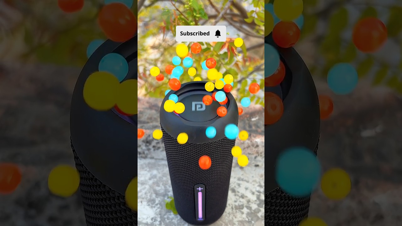 Portronic speaker colourful balls bass test 🤯 | portronic speaker bass test