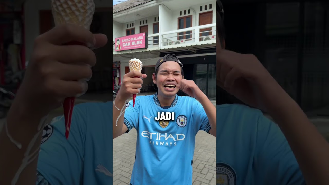 Yahh eskrim nya jatuhh