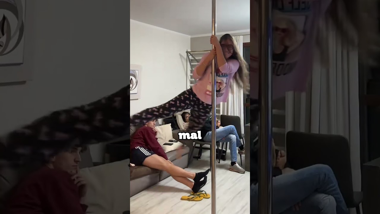 Ela começou a fazer pole dance na frente dos pais… e a reação deles foi inesperada! #shorts