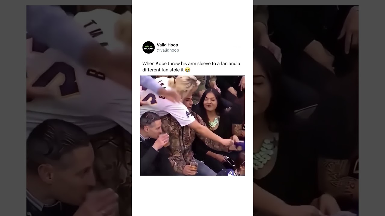 These fans were FIGHTING over Kobe's arm sleeve 😭