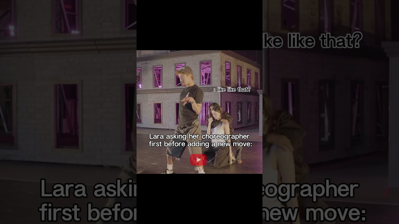 Lara showing respect to her choreographer by asking him first before adding a new move #katseye