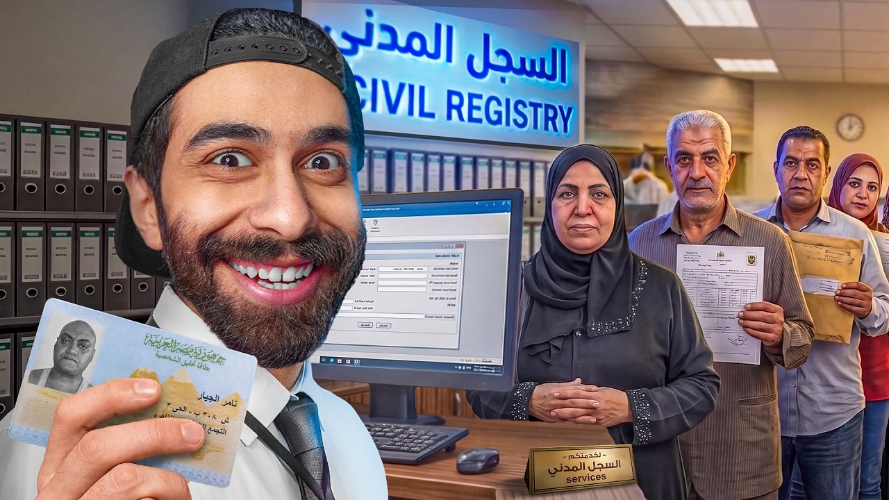 هسيب اليوتيوب واشتغل في السجل المدني !! 👮‍♂️ العاب مصرية غريبة