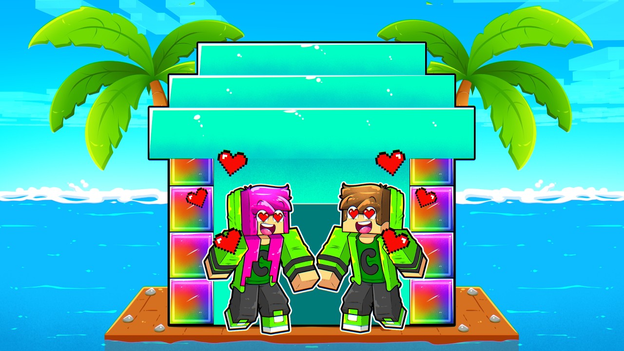 BATALHA da CASA na ÁGUA dos NAMORADOS no Minecraft! 👫