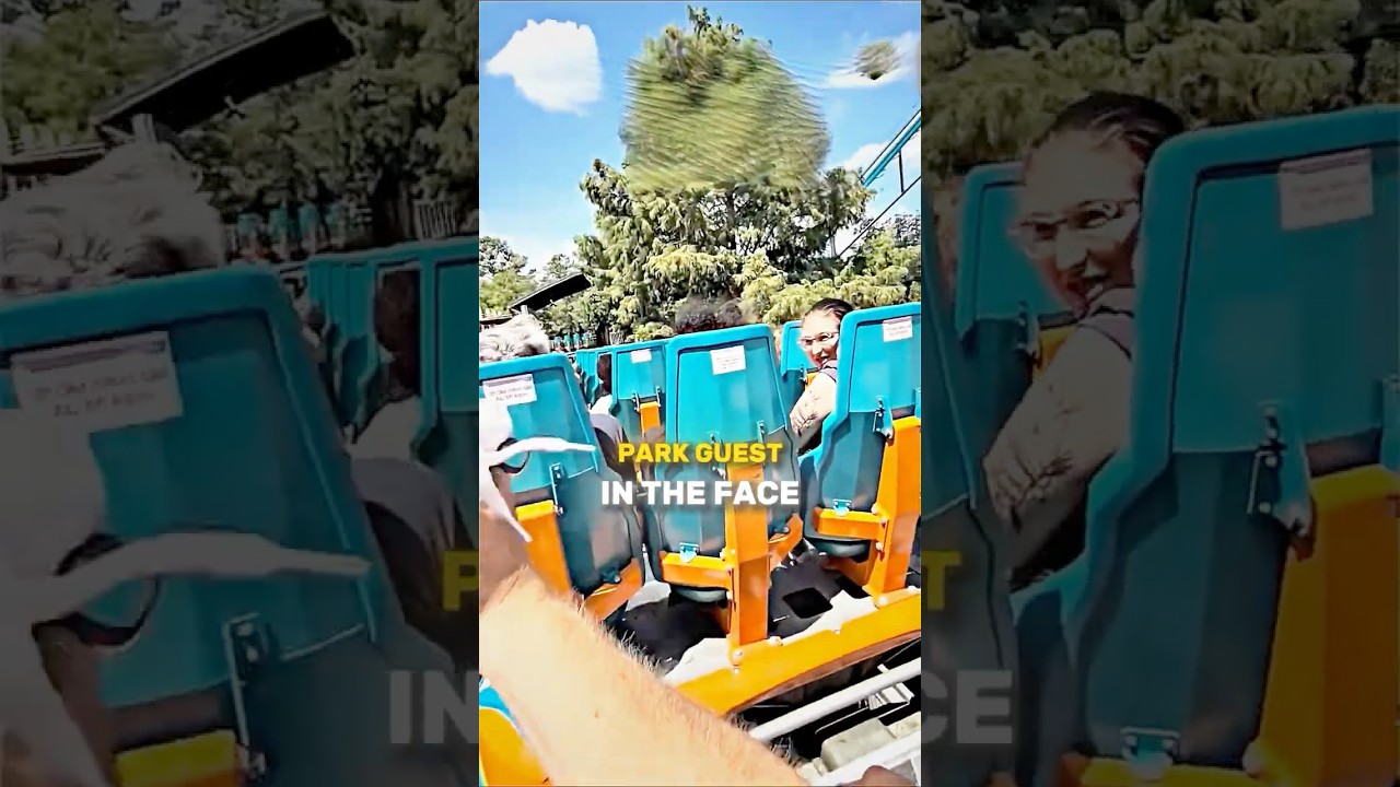 He Caught A Shoe Mid Rollercoaster 😲 #shorts
