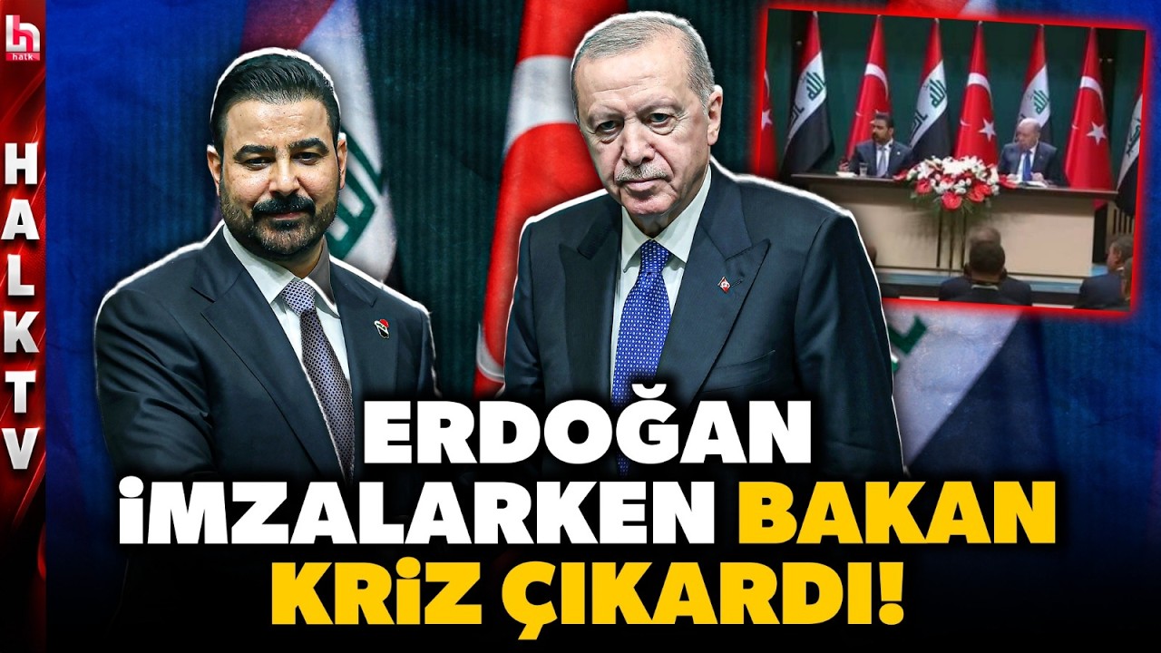 ERDOĞAN DONA KALDI! Canlı yayında Iraklı bakan anlaşmayı imzalamadı! Hakan Fidan yerinden zıpladı!