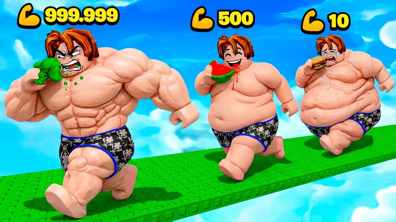 INICIEI MUITO FRACO MAS A CADA XP FICO MAIS FORTE NO ROBLOX