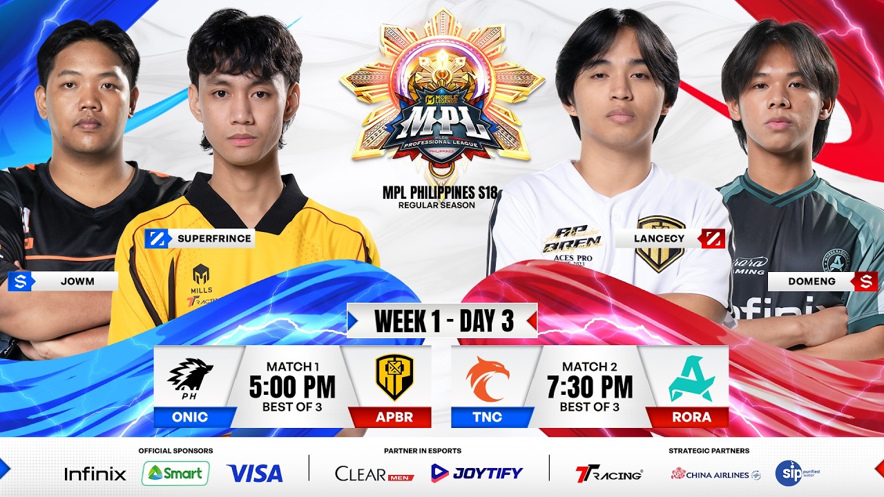 🔴 LIVE | MPL PH S18 | FILIPINO - Week 1 Day 3