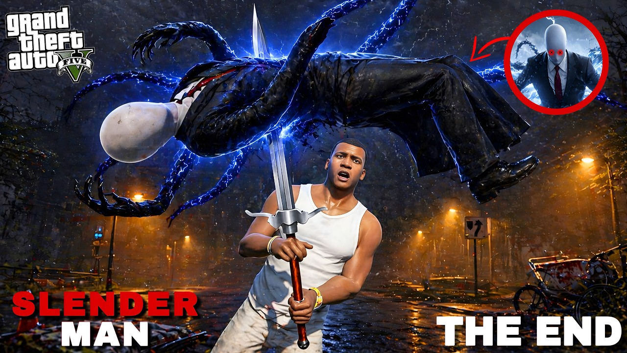 GTA V : Franklin Finally Ends SLENDER MAN in GTA 5 ! in Telugu