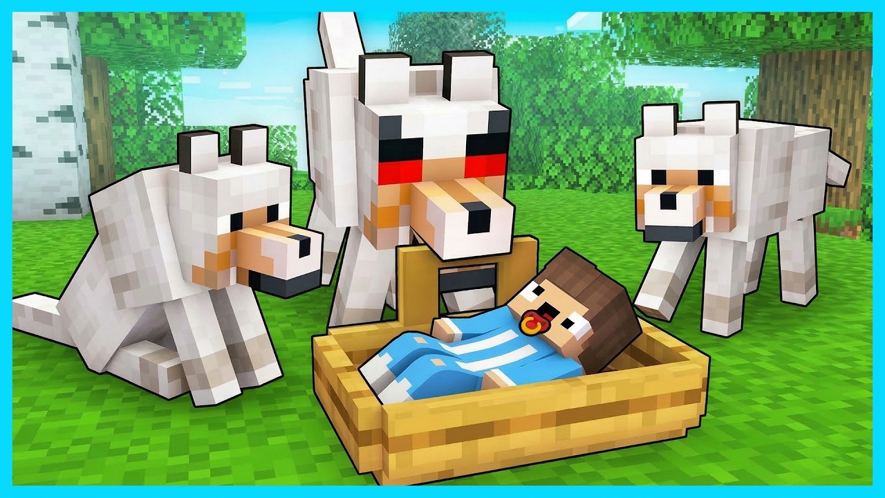 MIPAN & ZUZUZU DI ADOPSI KELUARGA SERIGALA DI MINECRAFT SURVIVAL!