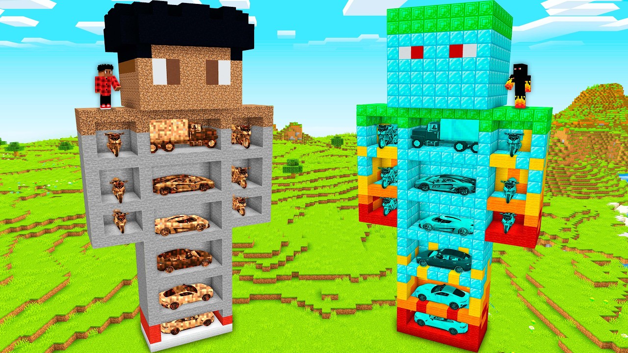 GARAGEM PLAYER de NOOB vs DIAMANTE para CARROS