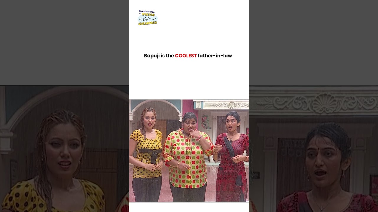 Bapuji is the coolest father in law !   #tmkoc #funny #jethalal #daya #shortsfeed