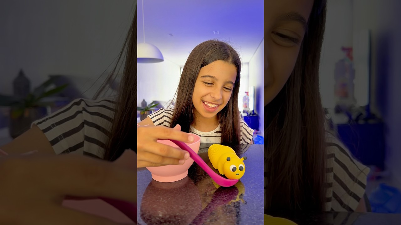 A LAGARTA NÃO QUER COMER 😱 #shorts