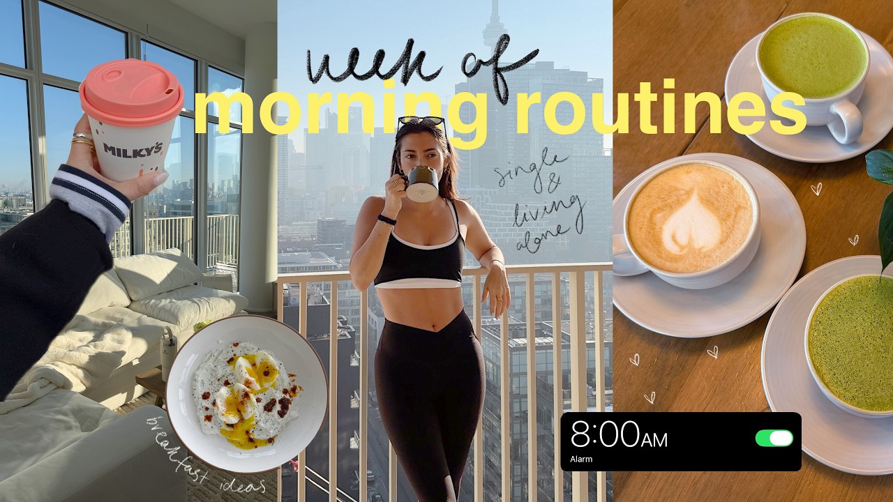 a week of morning routines | living alone, wellness/work routine, breakfasts.. - Published by Tara Michelle