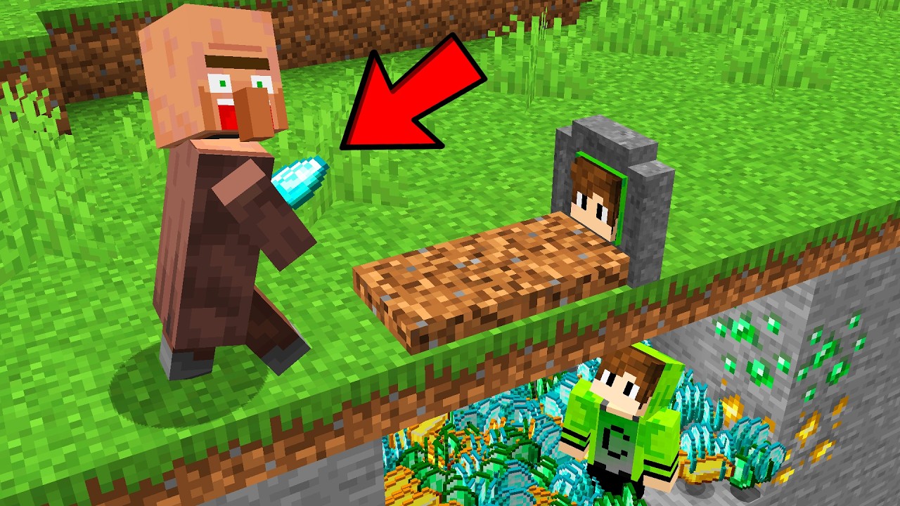 12 JEITOS de ROUBAR MINÉRIOS dos VILLAGERS no minecraft!
