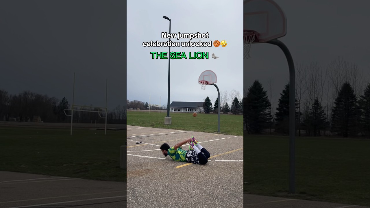 New jumpshot celebration 🏀🤣 #basketball #shorts
