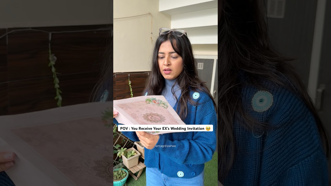 When You Receive Your EX’s Wedding Card🥹 #hearttouching #weddingseason #jagritipahwa #shaadi