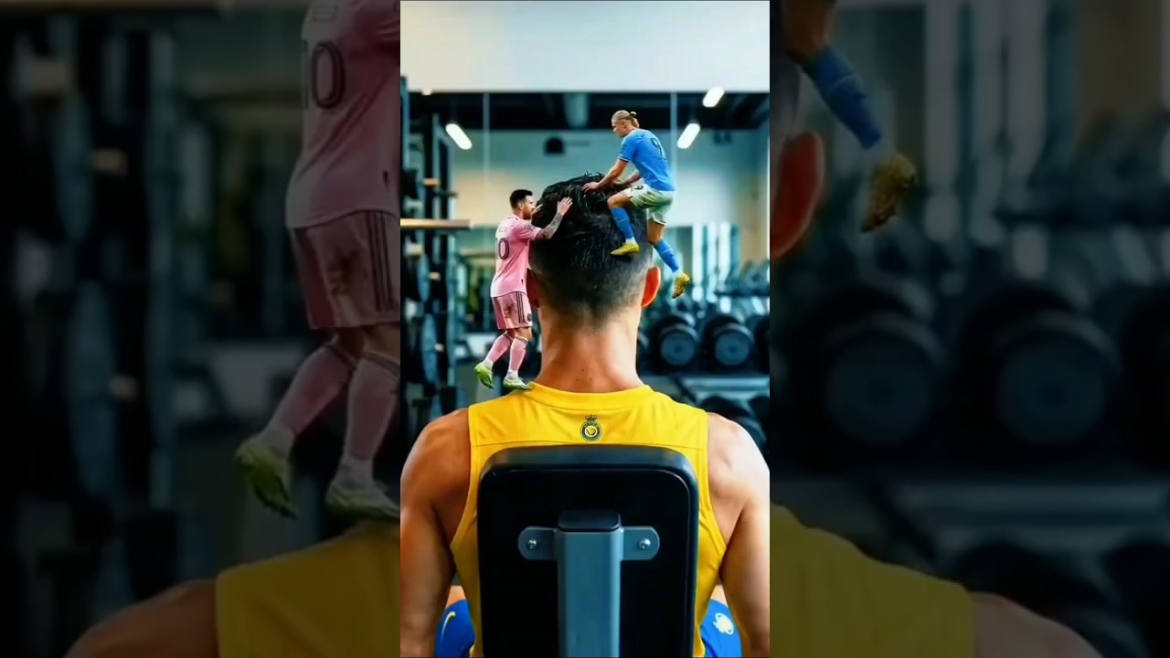 ميسي وهالاند يقتحموا راس رونالدو 😱 #ميسي##ذكاء اصطناعي رونالدو#explorer #fyb#