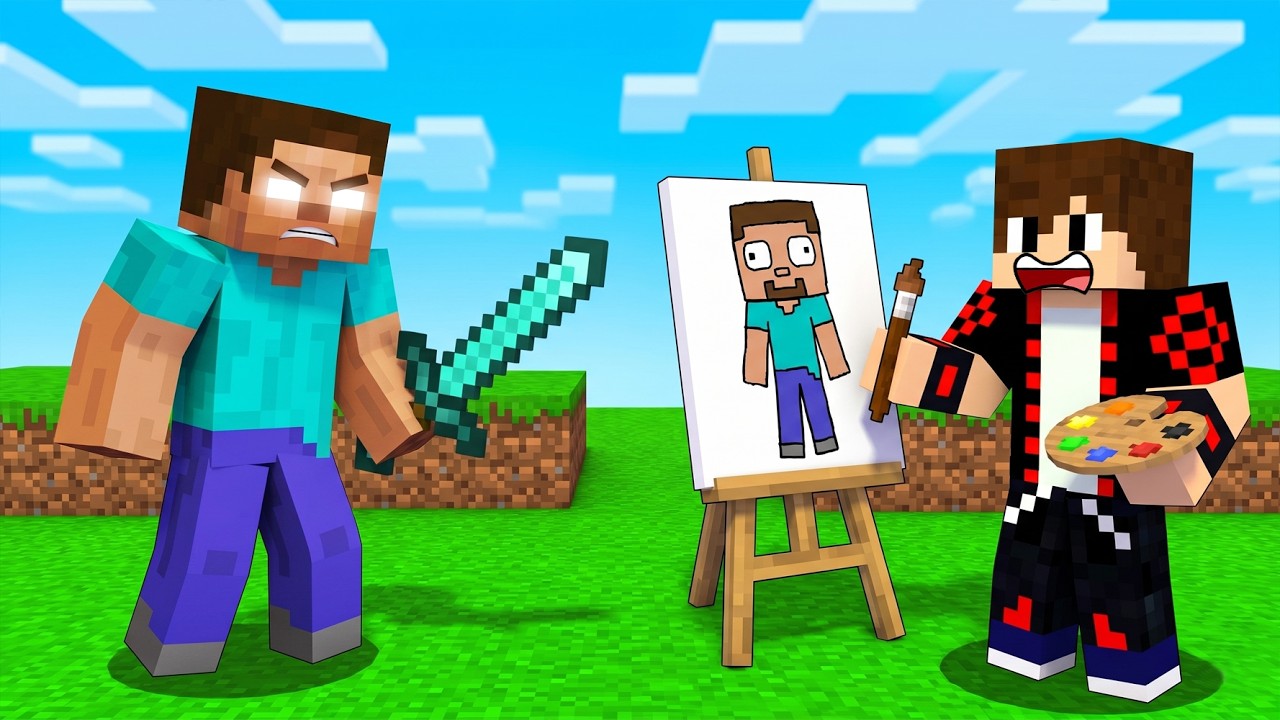 ماين كرافت : ولكن اي شيء ارسمه يتحول حقيقة !!؟ 🔥😱