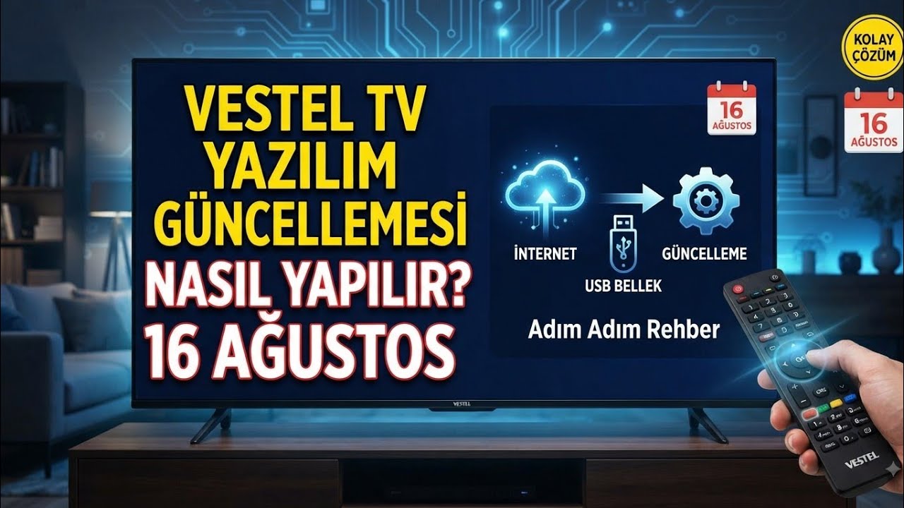 Vestel TV Türksat Kanal Güncelleme ve TKGS Kurulumu (Ağustos 2026)