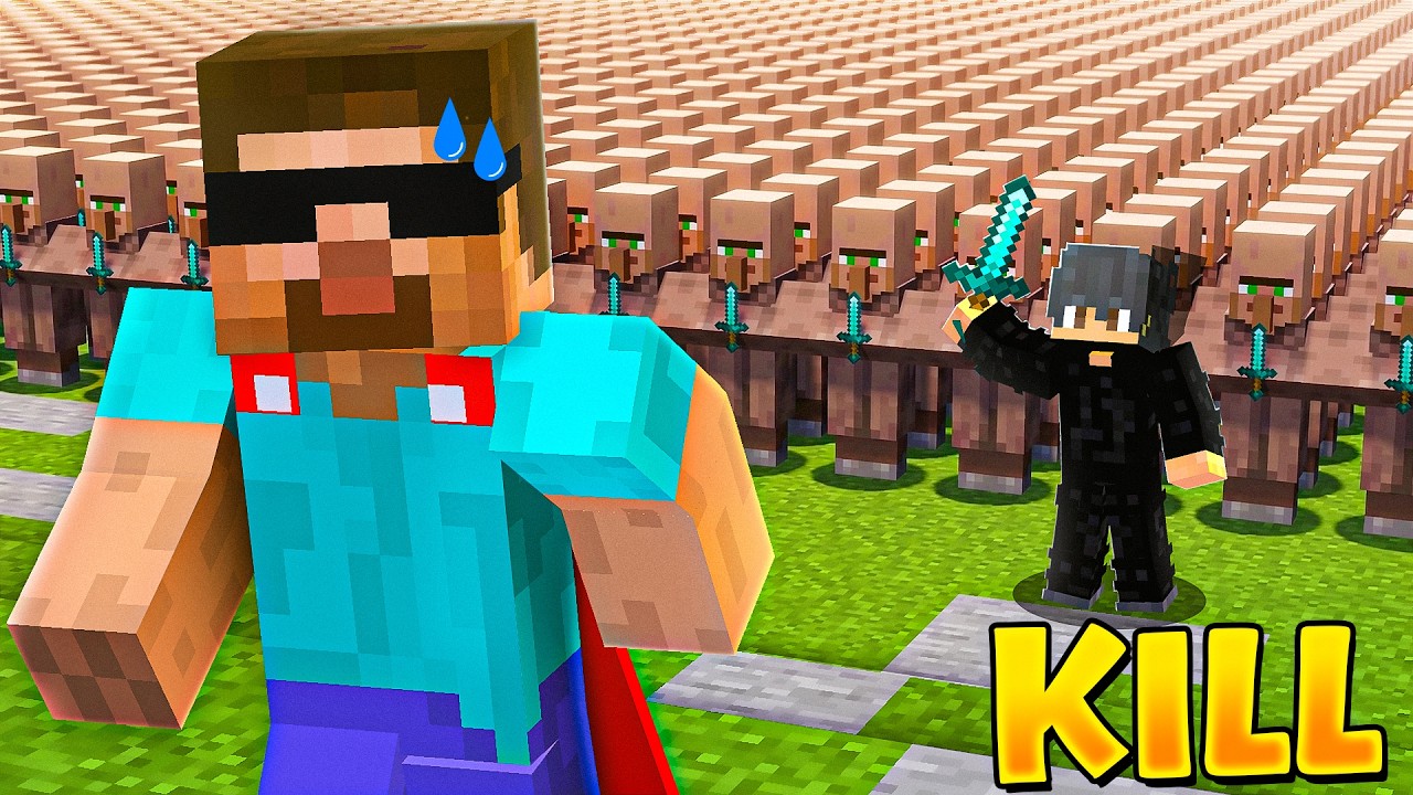 I Joined VILLAGER ARMY to KILL PROBOIZ95 in Minecraft...