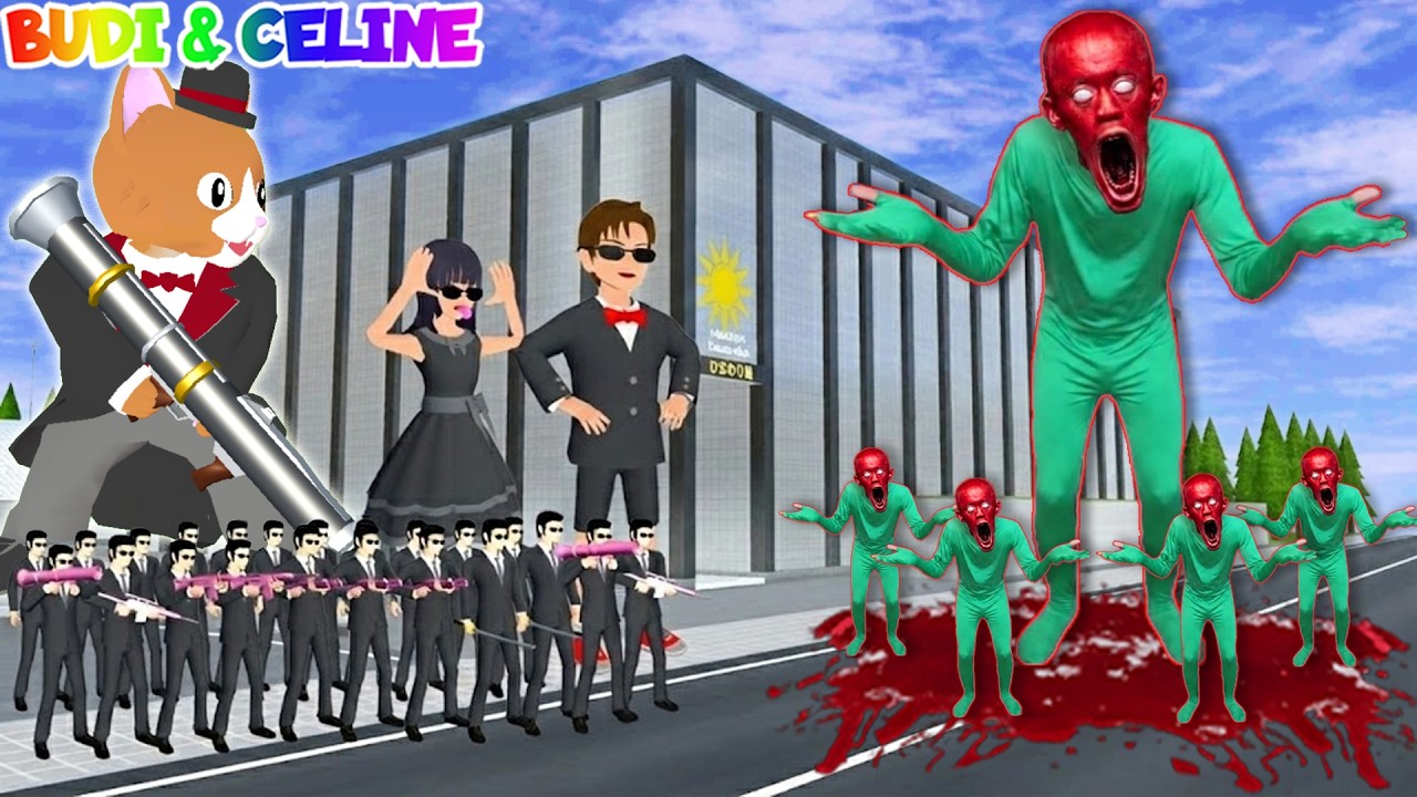 Yuta Mio Bocil Yakuza VS KENAPA NYAK | Yakuza Panggil Catbutler Raksasa | Sakura School Simulator