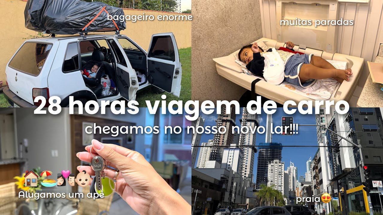 2 DIAS VIAJANDO DE CARRO | CHEGAMOS NO NOSSO DESTINO! 🚗🏠🏖️🌊💗