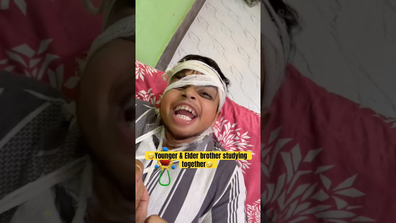 Younger & elder brother studying together🤣🤣 #shorts #trending #funny #comedy