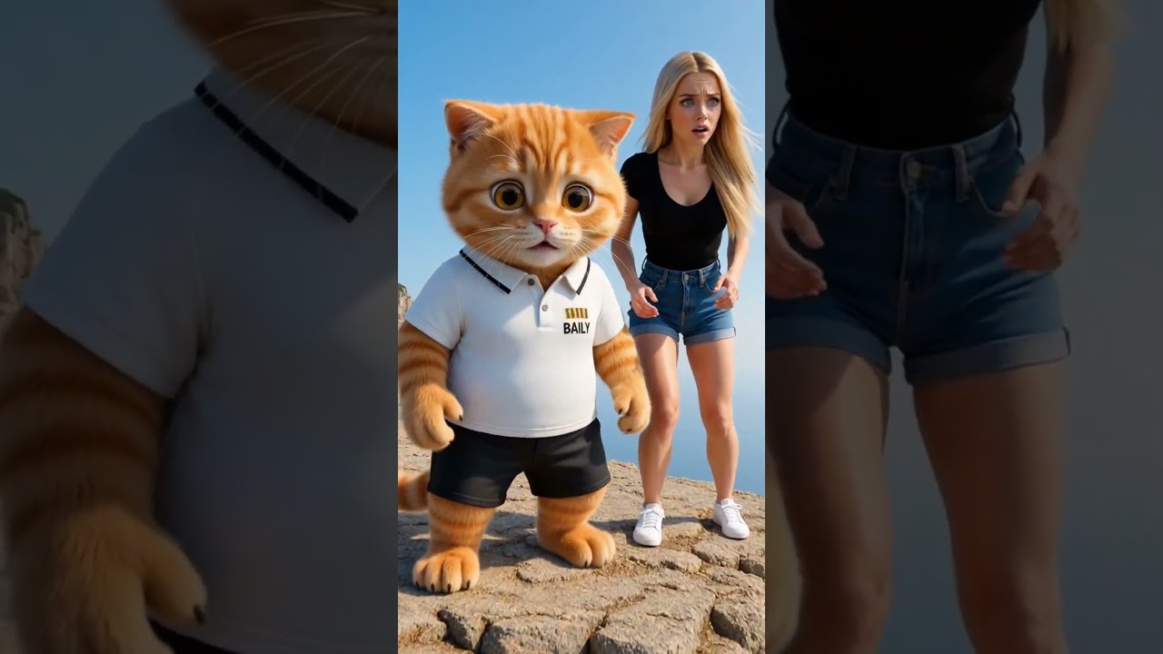 Why He Stopped The Car 🐱🚘 #cat #kitten #catshorts #BellaAndBaily