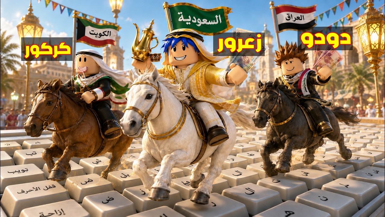 فلم روبلوكس : زعرور السعودي في ماب الكيبورد العربي مع كركور الكويتي ( دودو عراقي ) 😱🔥
