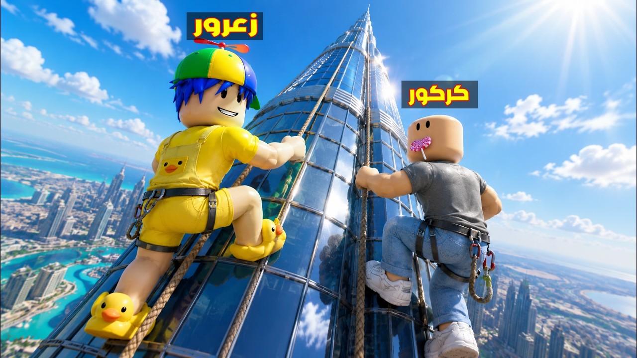 فلم روبلوكس : زعرور يصعد الى اعلى مكان في العالم و يربح 1,000,000 دولار ( كركور سقط ) 😱🔥
