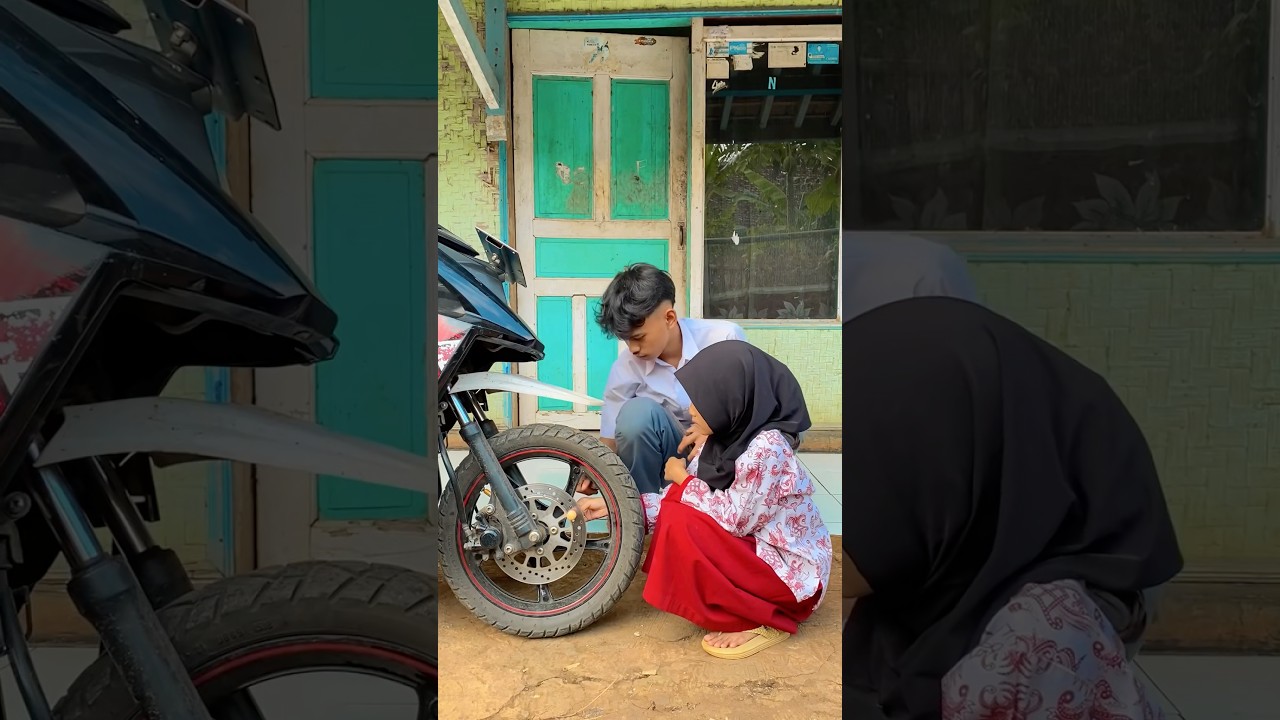 loli nyangkut di ban motor si aa #diy #kreatif #viral #art #craft