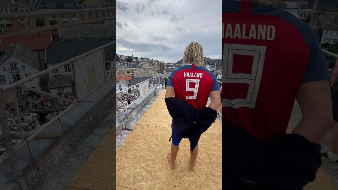 Haaland is good at everything🇳🇴 #norway #haaland #jumping #runningman #funnyvideo #erlinghaaland