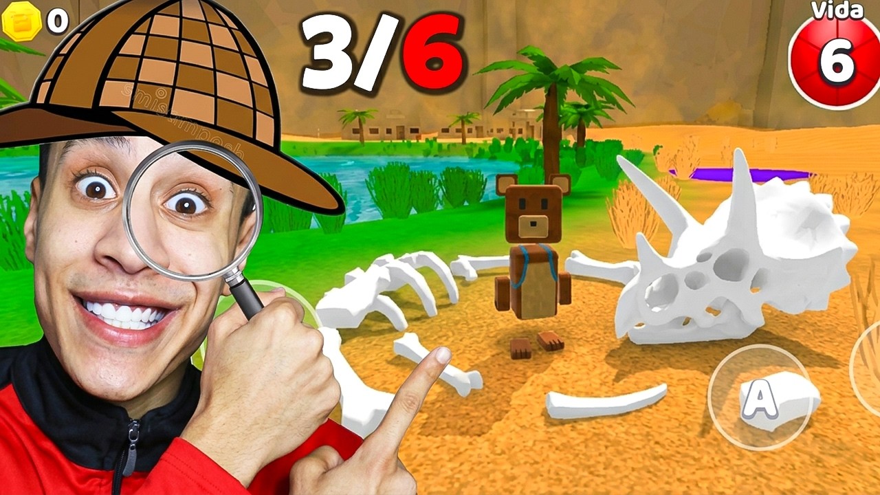سر العظام المدفونة في الصحراء! اكتشفت 6 أحافير مخفية في SUPER BEAR ADVENTURE!! 🦴😱