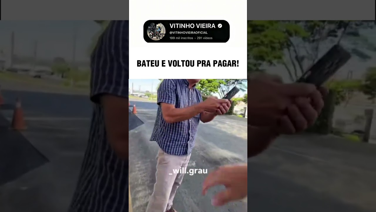 BATEU NO CARRO E VOLTOU #viral #moto #explorar