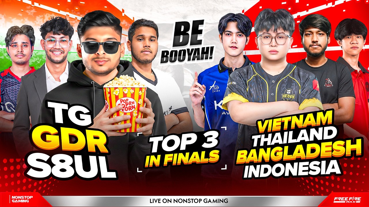 BE BOOYAH WATCH PARTY TOP 3 IN FINALS 🥶🔥 || TG, GDR, S8UL 🇮🇳 vs AVD, BTR, BU, WAG  #nonstopgaming