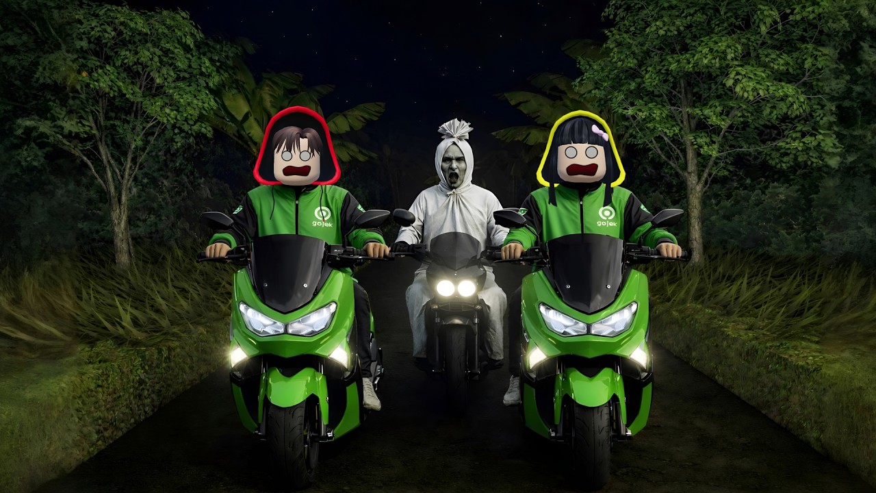 Yuta, Mio Dan Baby Celine Dikejar Pocong Saat Ngojol Bakso Malang || ROBLOX