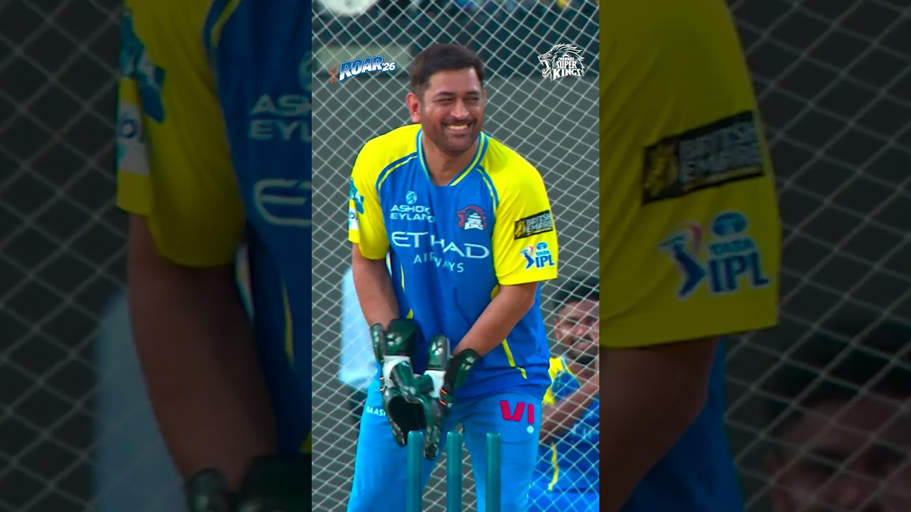 Oh Champion, you didn't just step out when Thala is behind the stumps! 😜#WhistlePodu #Roar26