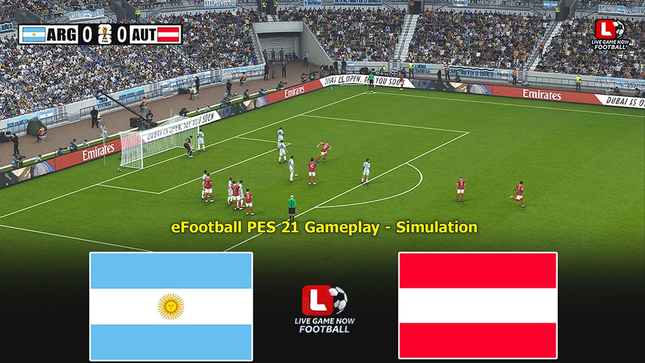 Argentina vs Austria | 2026 World Championship | eFootball PES 21 Gameplay - Simulation
