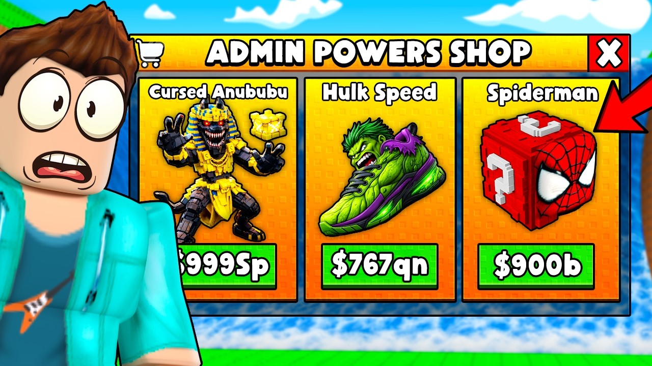 I USED ADMIN POWERS TO GET SUPER POWERS IN ESCAPE BRAINROTS FROM TSUNAMI !!